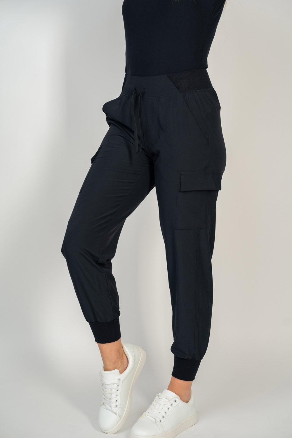 High Waisted Solid Knit Jogger