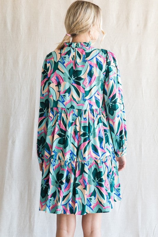 Printed Tiered Layered Dress