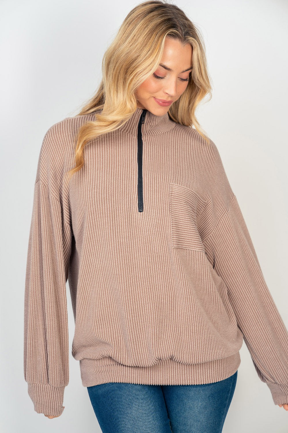 Long Sleeve Solid Knit Pullover