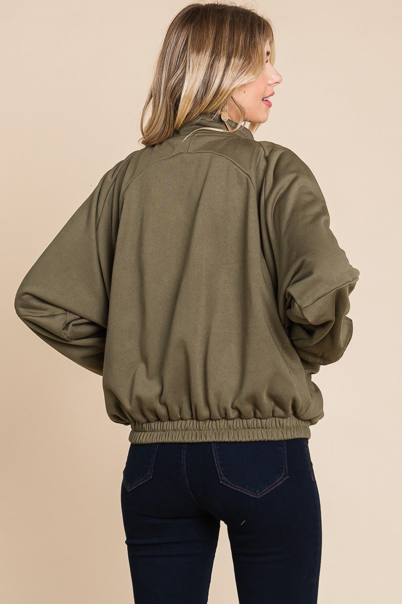 Oversized Zip Up Sweatshirt Jacket