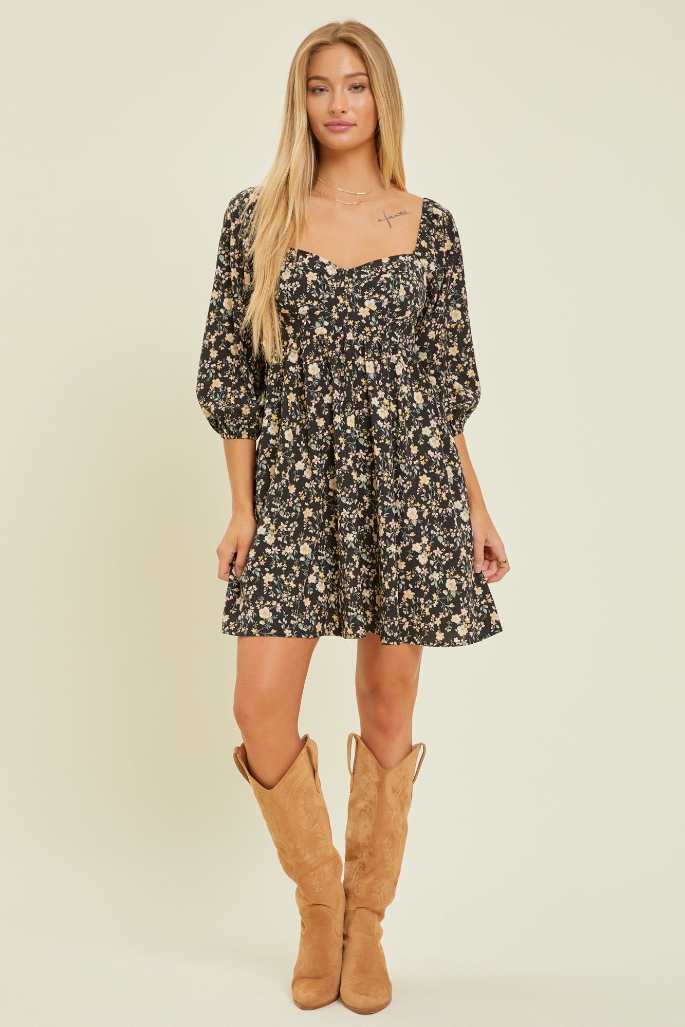 Ditsy Floral Babydoll Dress