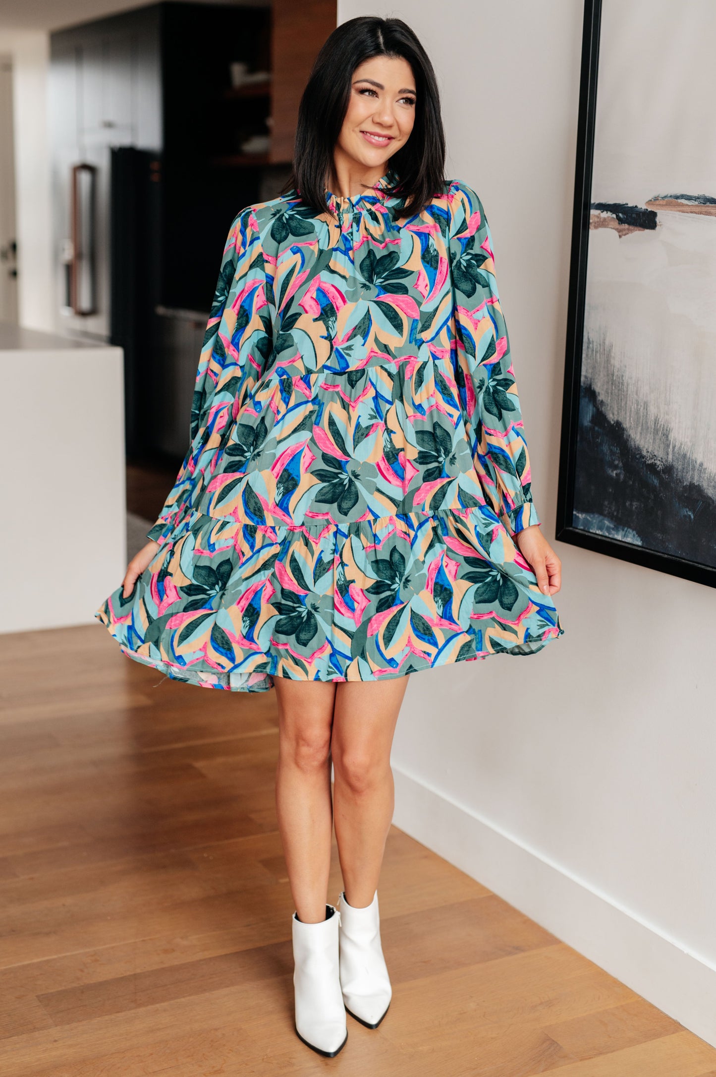 Printed Tiered Layered Dress