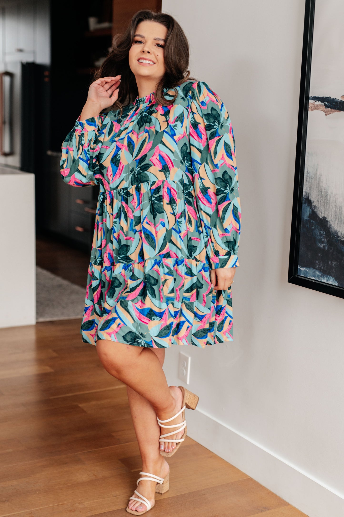 Printed Tiered Layered Dress